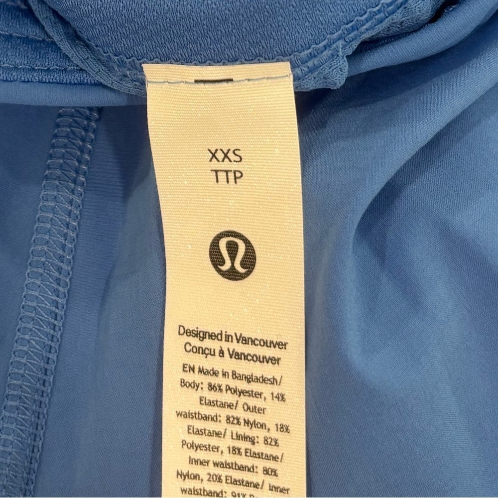 NWT Lululemon Fast And Free High Rise Split Shorts 3" In Pool Party Size 2 XXS - Picture 5 of 6